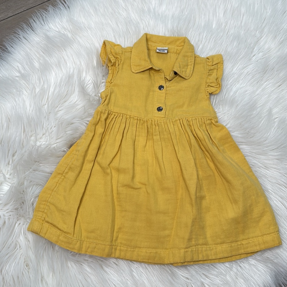 Cute Linen Dress - Girls Size 3-6 Months